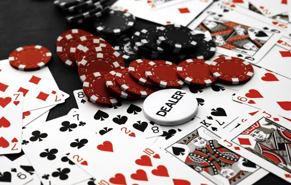 Picture card, chips, Casino, poker