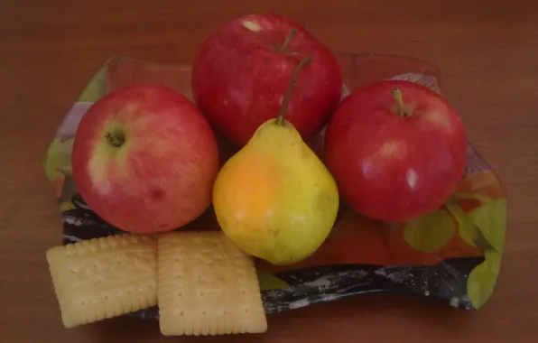 Summer, apples, cookies, Fruit, pear, vitamins