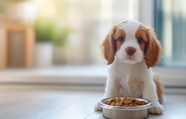 Look, dog, puppy, face, food, AI art