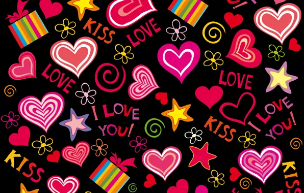 Picture love, vector, hearts, love, background, romantic, hearts, sweet