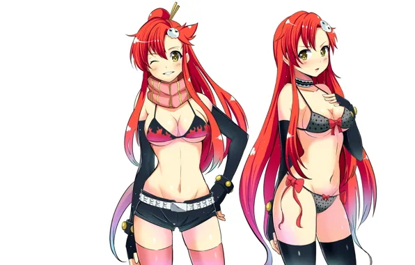 Picture girl, background, art, Tengen Toppa Gerren Gurren Lagann