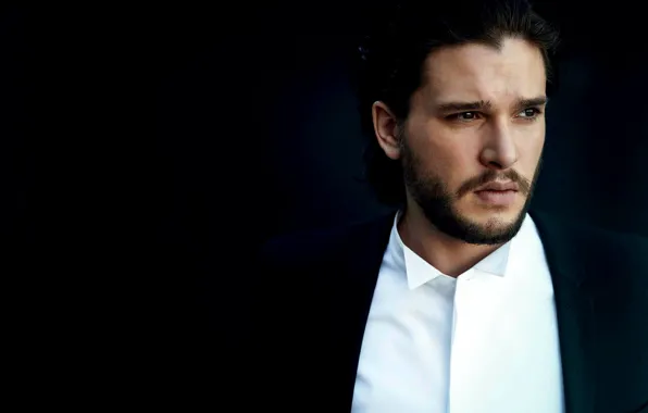 Picture look, face, actor, male, shirt, Kit Harington, Kit Harington, Harington