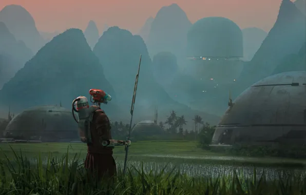 Home, Mountains, Robot, 2023, Sci-Fi, Creator, Dramatic, The Creator