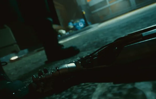 Night, Asphalt, Lane, Cyberpunk 2077, Crime, Silverhand, Night city 2077