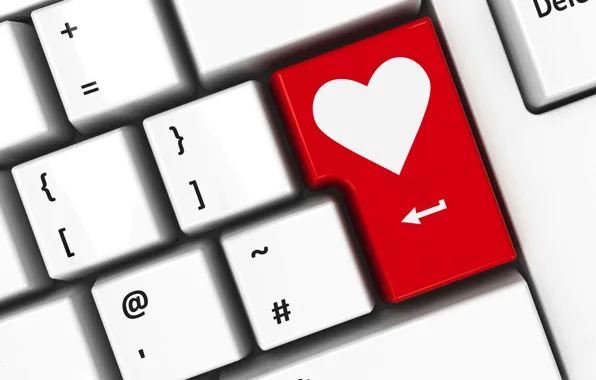 Love, heart, keyboard, love, heart, keyboard