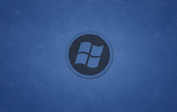 Picture blue, round, logo, windows, logo, Windows, dark background