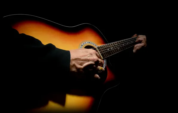 Music, guitar, hands