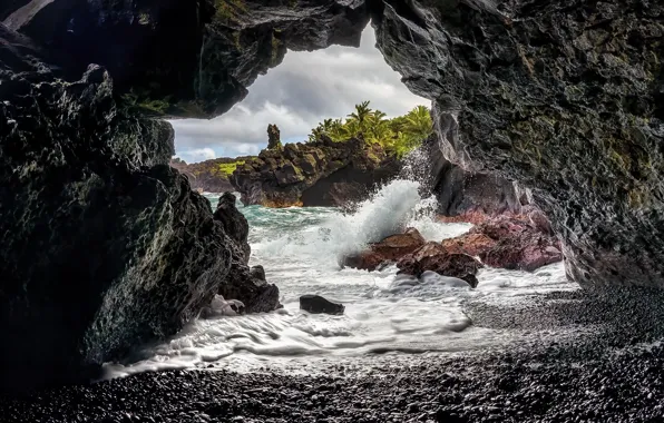 Picture sea, rocks, shore