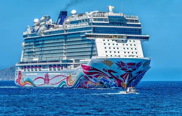 Sea, White, Liner, Boat, The ship, Nose, Tank, Passenger liner