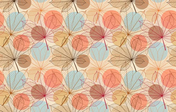 Leaves, pattern, veins, chestnuts