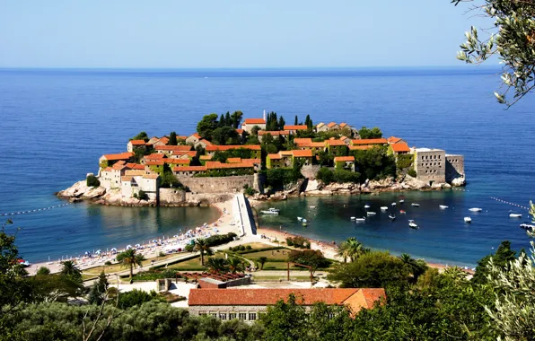Sea, Adriatica, island-hotel, SV.Stefan, Montenegro, Jadran
