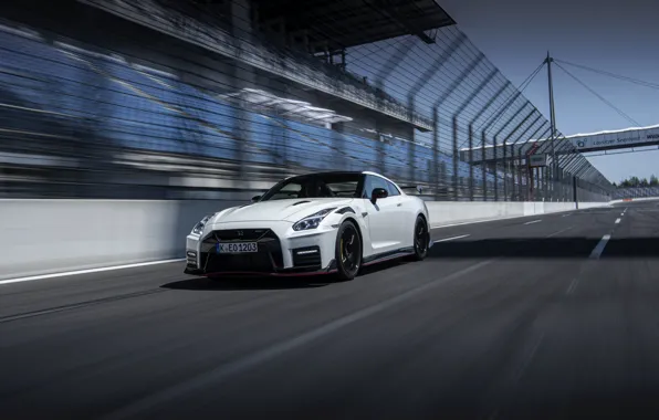 Picture white, Nissan, GT-R, R35, Nismo, 2020, 2019, starting video