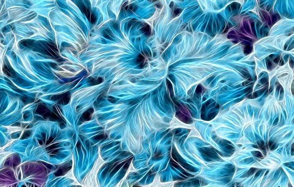 Picture winter, flowers, abstraction, frosty pattern, screensaver on your desktop, floral fantasy, fractal background