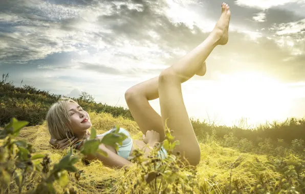 Summer, girl, Asian