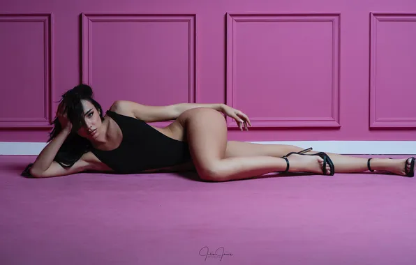 Look, sexy, pose, background, wall, model, body, makeup