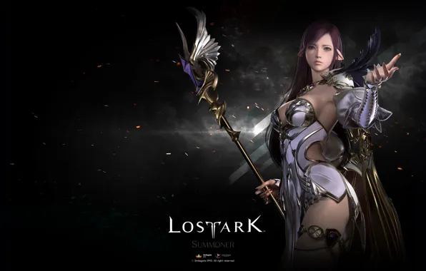 Picture girl, background, the game, sparks, Lost Ark