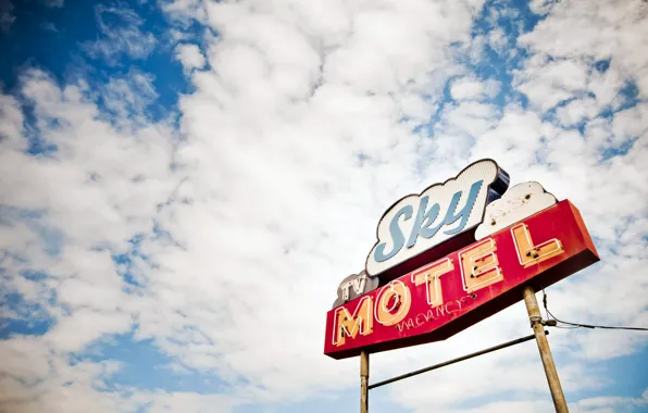 Picture the sky, sign, sky motel