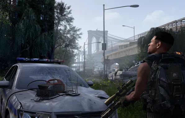 Rosa, weapons, morning, soldiers, ruins, the vest, Tom Clancy's The Division 2