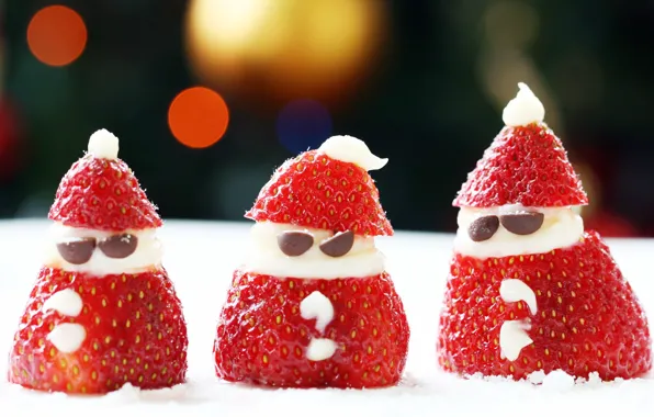 Picture Food, Santa Snacks, strawberry santa