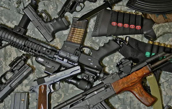 Weapons, guns, machine, rifle, assault