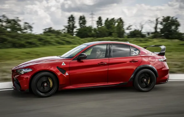 Picture speed, Alfa Romeo, track, side, Giulia, GTAm, 2020, Gran Turismo Alleggerita changed