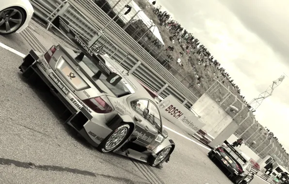 Picture Audi, race, b/W, Mercedes, track, DTM, Motorsport
