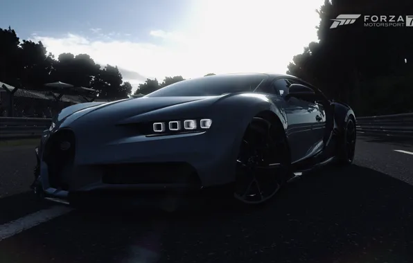 HDR, Bugatti, Car, Sun, Sunshine, UHD, Chiron, Forza Motorsport 7