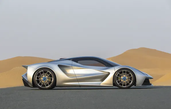 Wheel, Lotus, Drives, Supercar, Dunes, Side view, 2020, Electric car