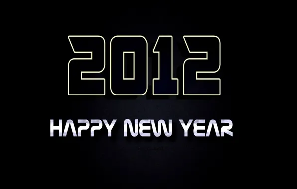 Picture holiday, new year, black background, 2012, black, happy new year, coming