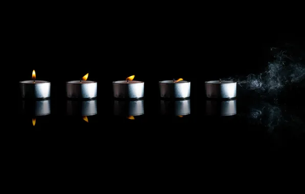 Time, fire, smoke, candle, © Ben Torode