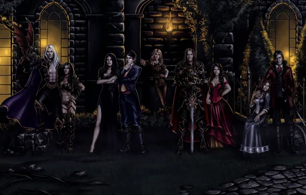 Night, girls, bat, guys, vampires
