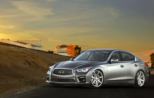 Picture Infiniti, sedan, vossen wheels, frontside, Q50S