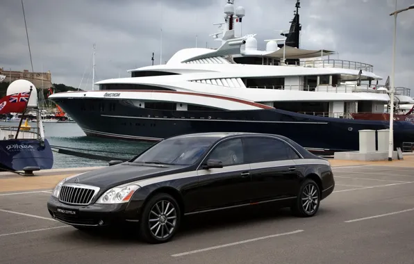 Picture Road, Black, Yacht, Maybach Zeppelin