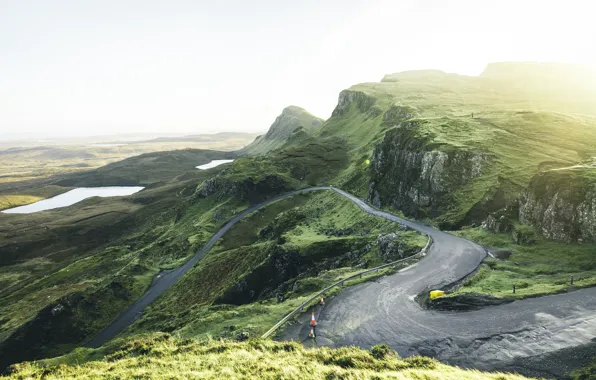 Picture cloud, mountain, plant, water resources, quiraing