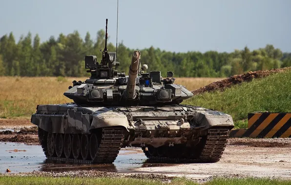 Picture forest, tank, Russia, t-90