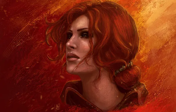 Red, The Witcher, The Witcher, the enchantress, Triss Merigold, Triss Merigold, witchess, The Witcher