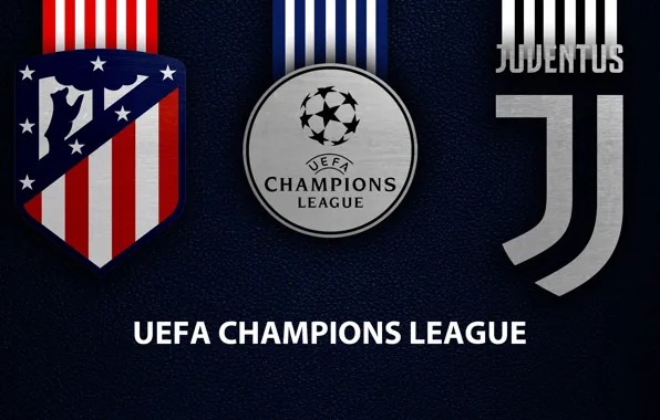Wallpaper, sport, logo, football, Juventus, UEFA Champions League, Atletico Madrid, Atletico Madrid vs Juventus
