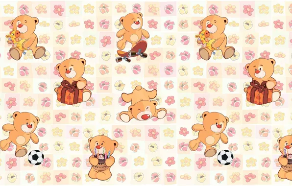 Picture background, art, bear, children's