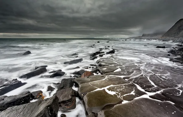 Sea, landscape, stones