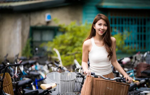 Look, pose, model, skirt, portrait, makeup, Mike, hairstyle