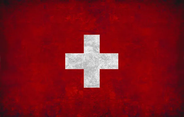 Cross, flag, red, Switzerland, cross, fon, flag, switzerland