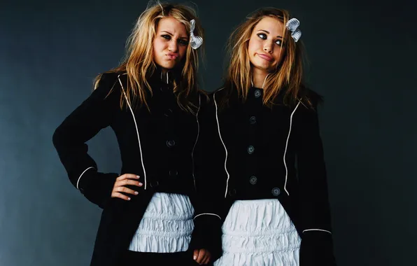Picture face, bows, sisters, mary-kate olsen, ashley olsen
