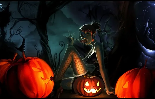 Picture house, hat, pumpkin, candy, nami, halloween, one piece