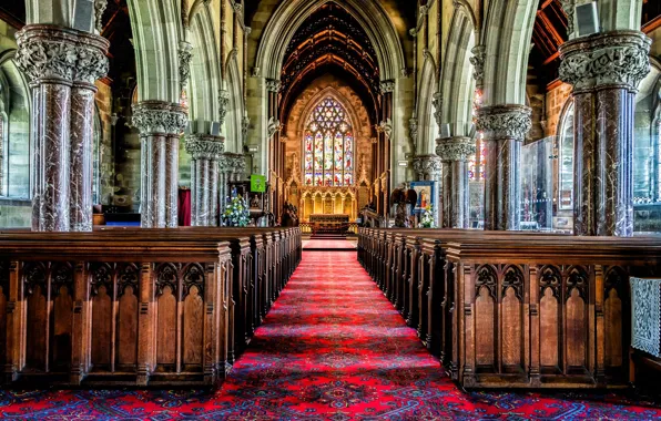 Church, temple, religion, bench