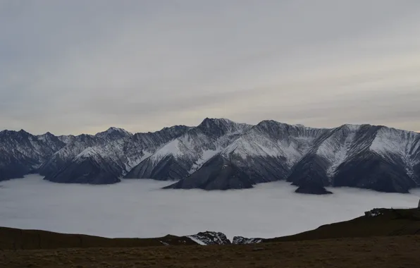 The sky, Nature, Clouds, Mountains, Russia, Landscape, The Caucasus, North Ossetia
