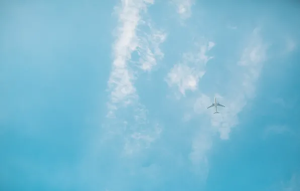 Picture the sky, nature, the plane
