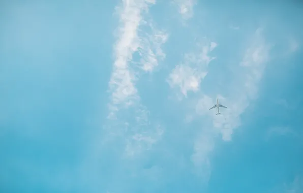The sky, nature, the plane