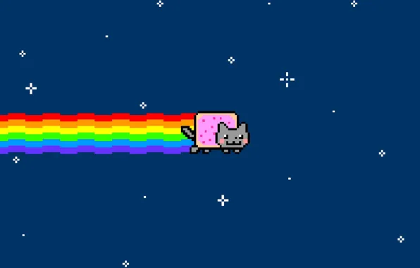 Picture nyan-cat, nyan, psychedelia