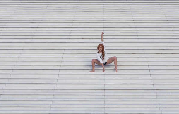 Picture girl, the city, background
