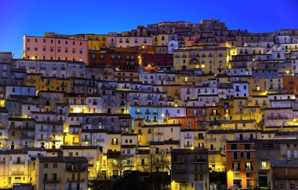 Picture lights, home, slope, Italy, Campaign, Kalitri